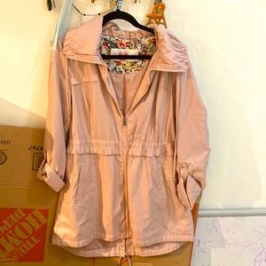 Soft pink trench jacket